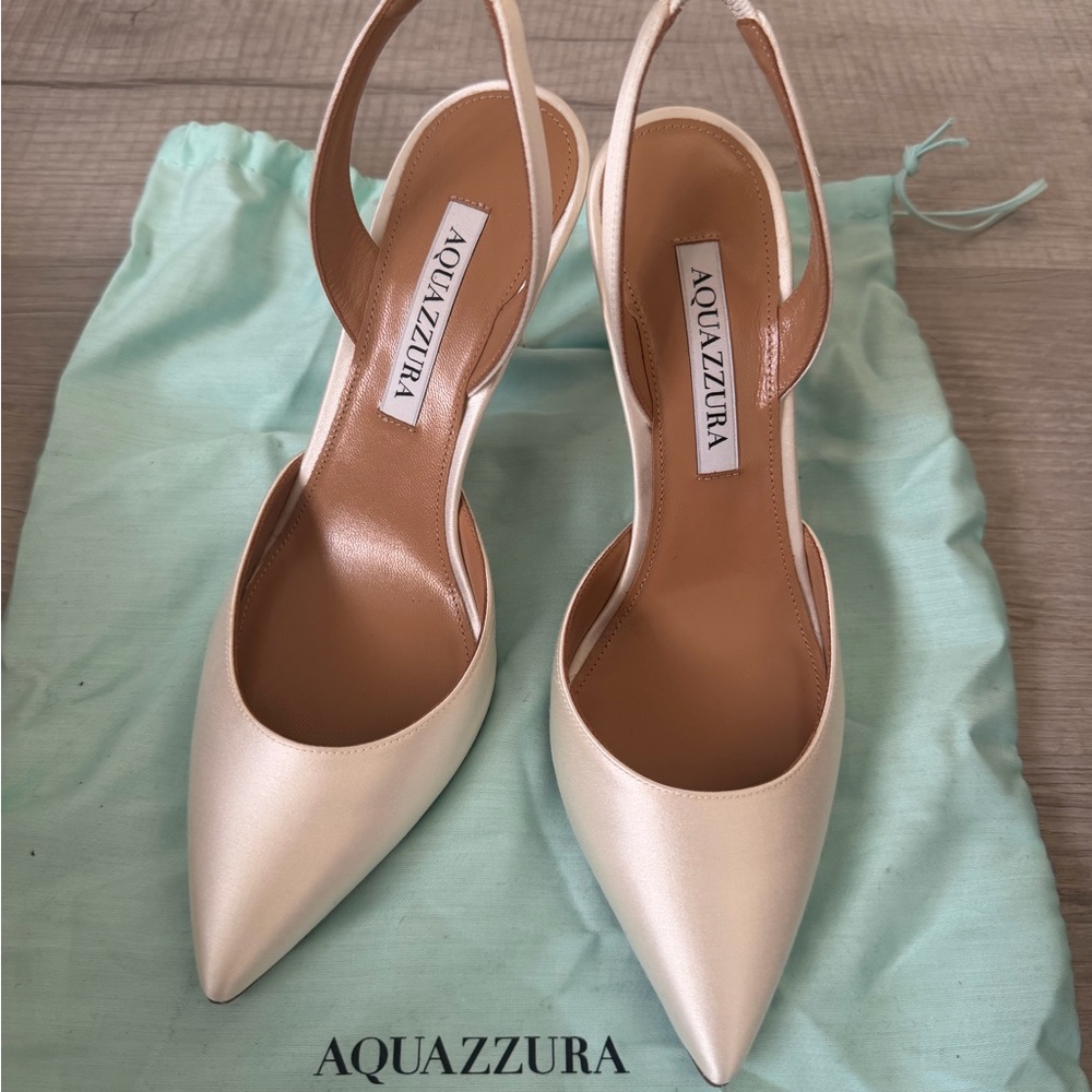 Aquazzura Cream Slingback Heels NWOT